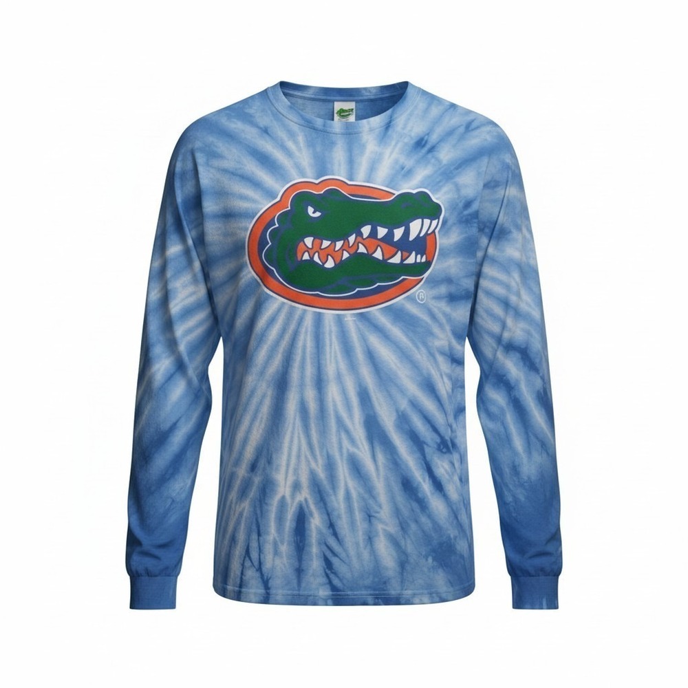 Florida Gators NCAA Blue Tie-Dye T-Shirt Size Large Unisex Official License NWT